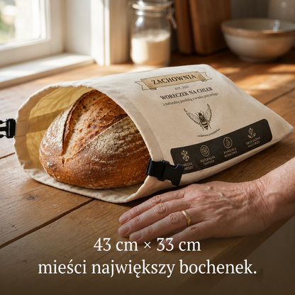Premium bawełniano-woskowe woreczki na chleb