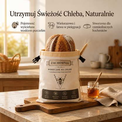 Premium bawełniano-woskowe woreczki na chleb
